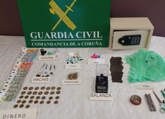 Deteñen en Boiro a unha ribeirense con máis de 200 doses de droga preparadas para a súa venda