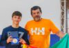 O vilagarcían Pablo Barreiro e a coruñesa Alba Díaz, a piques de acadar o campionato de España da clase 420.