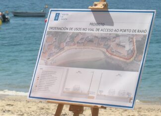A remodelación da fachada marítima de Raxó encara a súa recta final