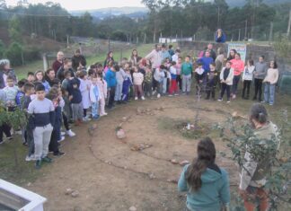 Escolares de Cadreche renaturalizarán unha parte do patio do colexio