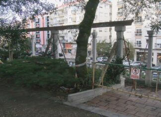 O PP denuncia o mal estado da pérgola existente no parque da Cachada