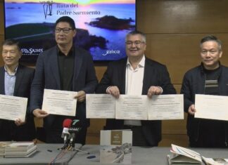 Os líderes das principais organizacións empresariais chinesas en España, embaixadores do Salnés