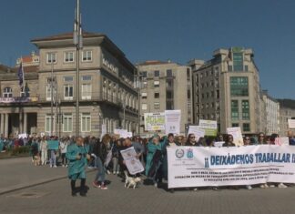 Os veterinarios maniféstanse en Pontevedra contra o decreto que ‘anula’ o seu criterio clínico