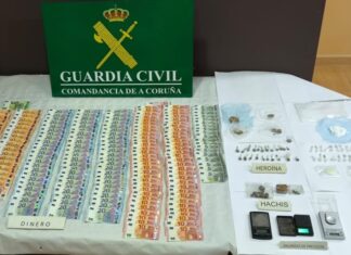 Desartellado un punto de venda de droga en Boiro
