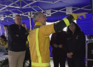 Un simulacro proba en Rianxo a capacidade dos medios ante un incendio forestal de Nivel 2