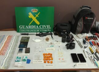 Desartellado un punto de venda de droga que operaba en pleno centro de Boiro