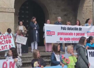 As ANPAS da Barquiña e o IES Campo de San Alberto mobilízanse en Noia contra os recortes