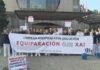 Nova concentración das traballadoras da limpeza do Hospital do Salnés reclamando a equiparación laboral e salarial
