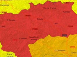 Moraña e Cuntis, entre os concellos con alerta máxima por intensas chuvias