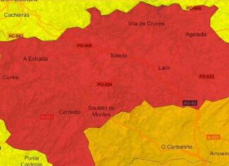 Moraña e Cuntis, entre os concellos con alerta máxima por intensas chuvias