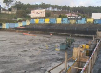 A tregua do mal tempo permite axilizar as obras do Campo da Mina