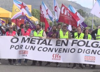 Primeira xornada de folga no metal da provincia de Pontevedra cun seguimento masivo