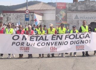 Seguimento masivo na segunda xornada de folga no sector do metal na provincia de Pontevedra