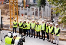 Avanzan as obras do pavillón de Monte Porreiro, chamado transformar o espazo público do barrio