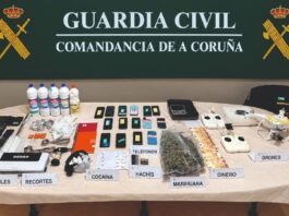 A rede de tráfico de drogas desmantelada en Noia utilizaba drons para a súa distribución